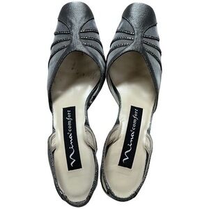 Nina Comfort Silver Metallic Pumps